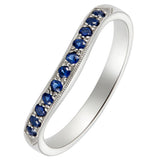 Curved Sapphire Eternity Ring in Platinum