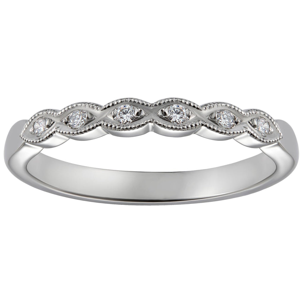 Scalloped Rim Rings Scalloped Diamond Wedding or Eternity Ring | Made in the UK London ...
