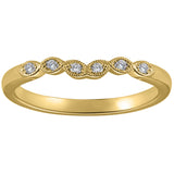 Slim yellow gold curved wedding ring
