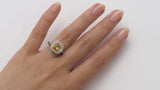 Yellow sapphire cluster ring with diamonds video