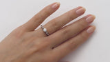 Edwardian Style Diamond Ring with Distinctive Diamond-Set Shoulders in Platinum