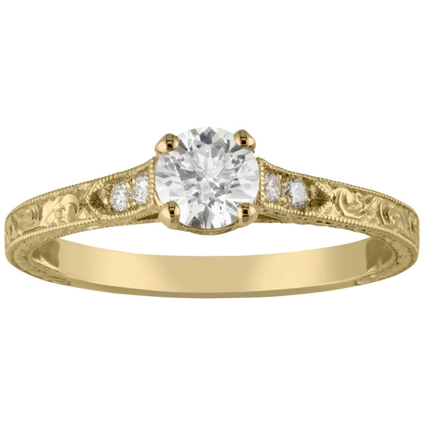 18ct yellow gold vintage engagement ring