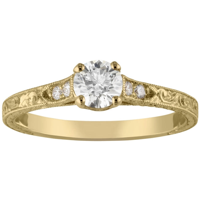 18ct yellow gold vintage engagement ring