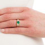 Victorian emerald engagement ring