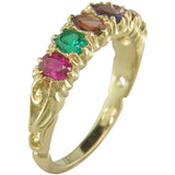 Regard ring in 18ct yellow gold, a Victorian style love token ring