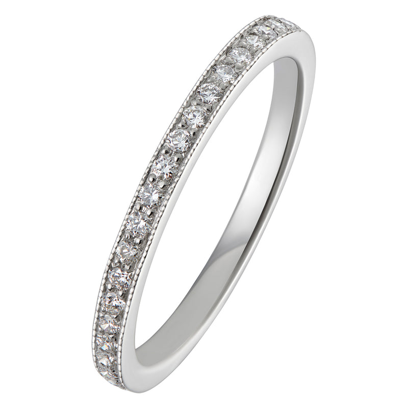 2mm platinum diamond eternity ring or wedding ring