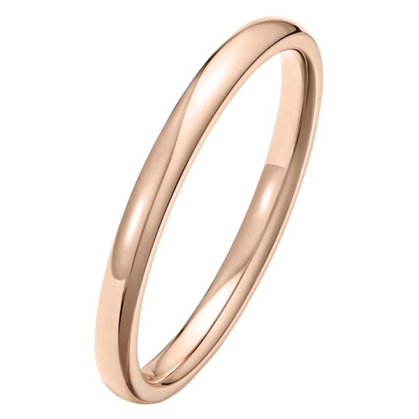 2mm Rose Gold Court Wedding Ring
