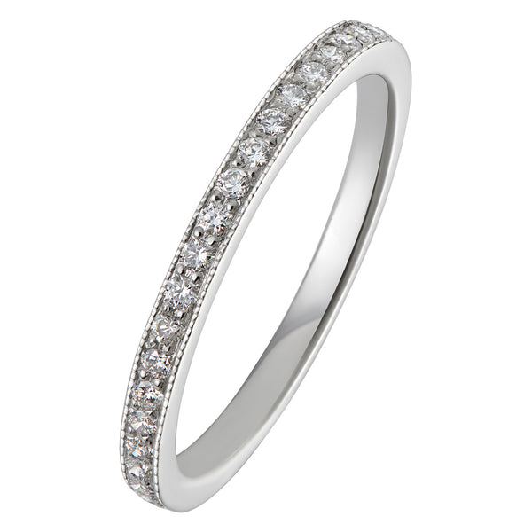 2mm white gold diamond eternity wedding ring