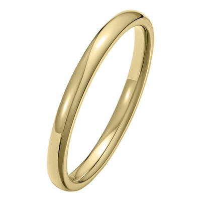 2mm yellow gold wedding ring