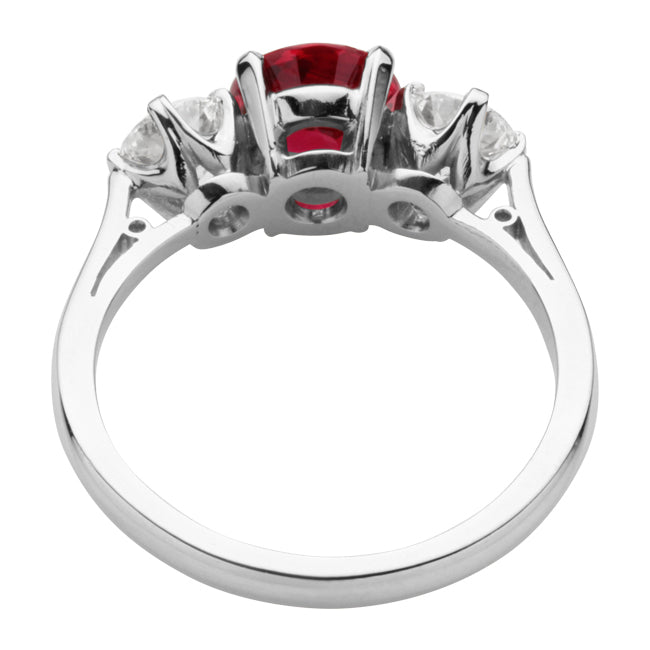 3-stone ruby diamond ring