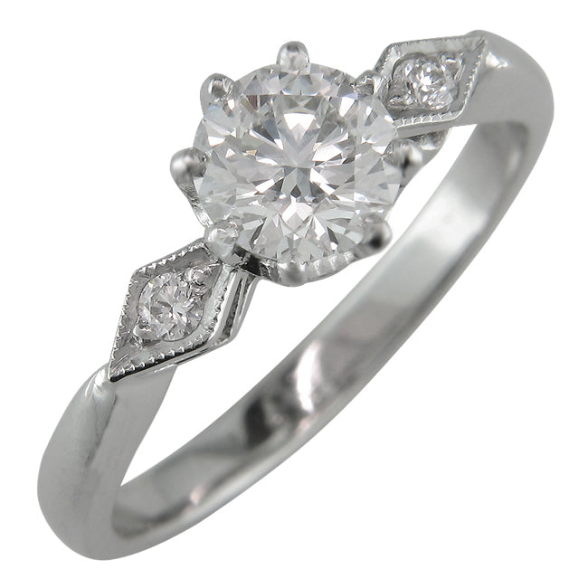 Eight claw Art Deco Engagement Ring