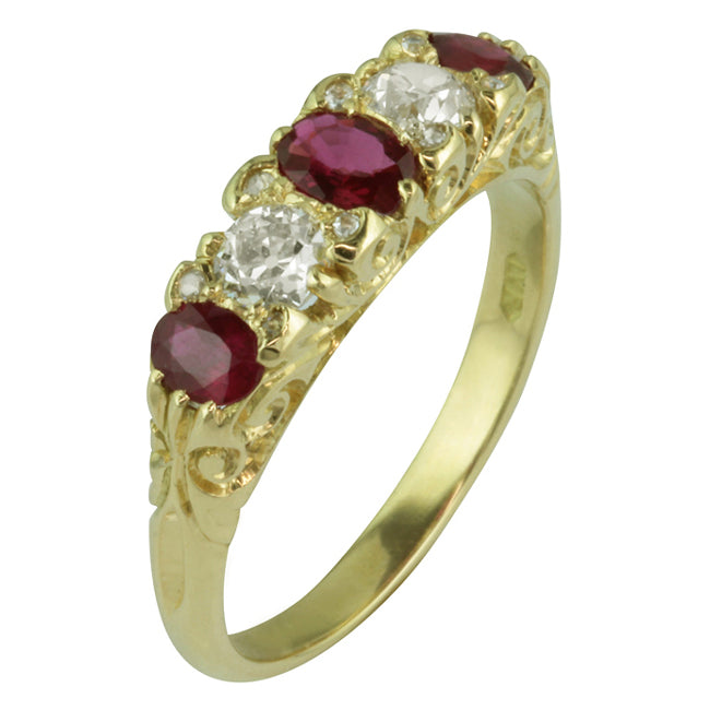 Victorian ruby and diamond ring