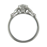 Vintage diamond ring style with floral motif