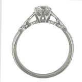 Platinum engagement ring in antique Edwardian design