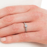 Edwardian diamond ring on hand - Model 3476.