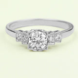 Vintage style diamond engagement ring
