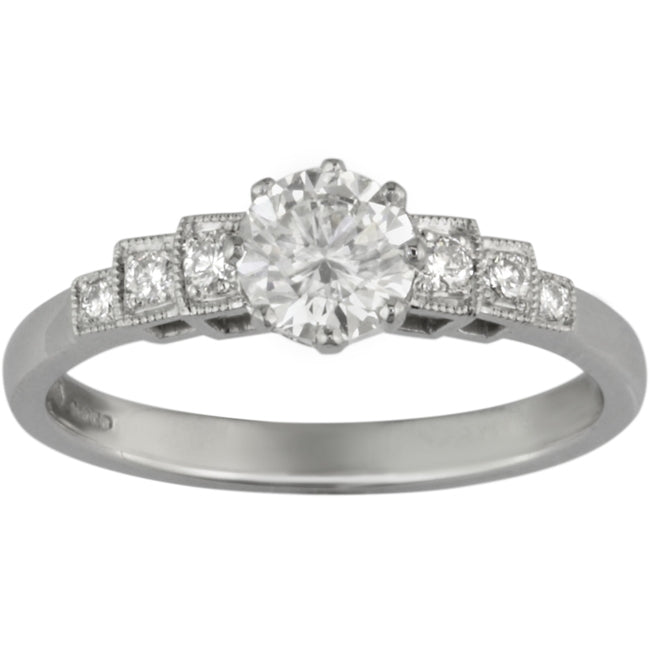 Art Deco engagement ring platinum