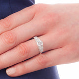 Impressive Art Deco Style Engagement Ring with Diamond-set Shoulders