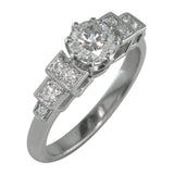 Diamond stepped shoulders for 1930s style diamond ring mount Model 3512.