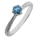 Unique aquamarine ring in platinum