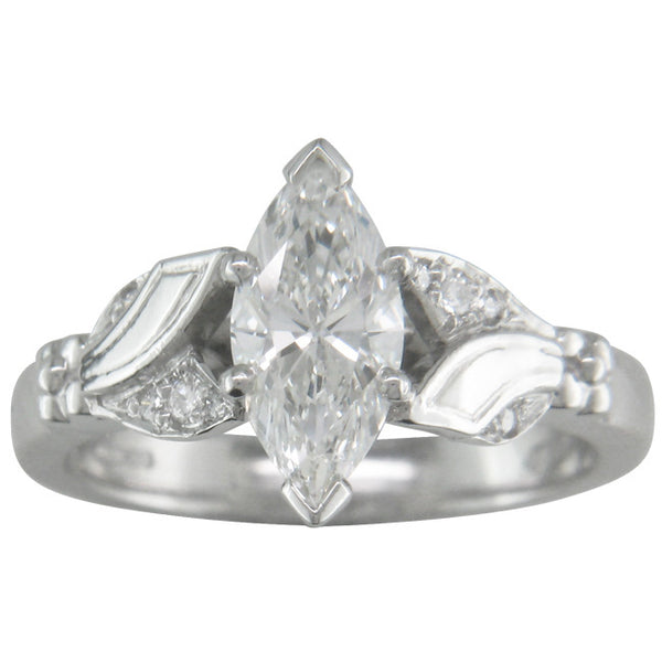 Bespoke marquise diamond ring