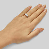Emerald cut diamond ring with baguettes