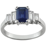 Art Deco sapphire and diamond ring design