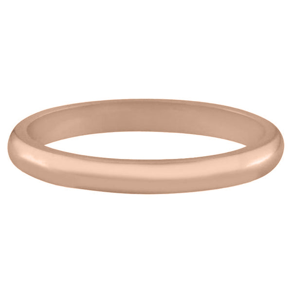 Plain classic wedding ring 2.5mm rose gold