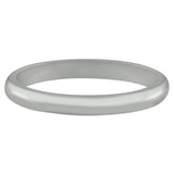 Traditional 2.5mm D-shape wedding ring white gold