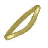 2 mm shaped gold wedding ring