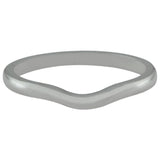 2mm shaped wedding ring white gold