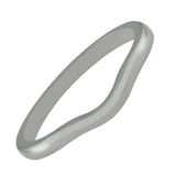 2mm shaped wedding band in 18ct white gold