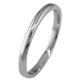 Traditional platinum 2mm wedding ring