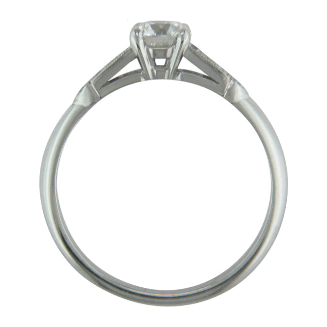 Platinum or white gold vintage ring mount from London jewellery designers UK.