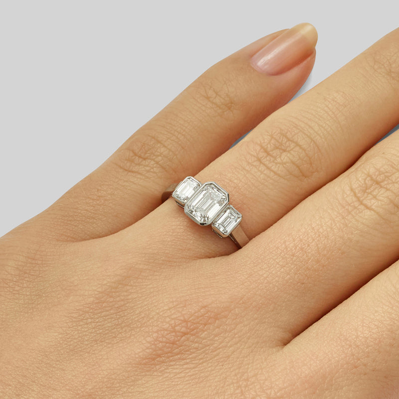 Emerald-Cut Diamond Engagement Ring Exposes World-Class Brawler's Sensitive  Side - Yang's Jewellery