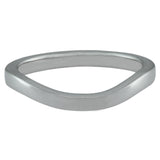 Curved flat wedding ring for women
