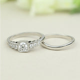 Platinum and diamond bridal set