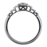 Side view 1930s Art Deco style engagement ring