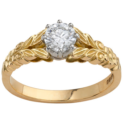 Vintage yellow gold diamond ring UK