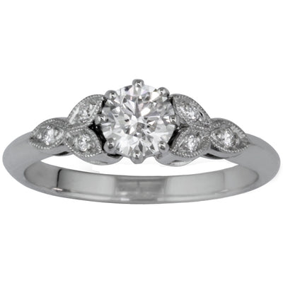 Edwardian Floral Engagement Ring
