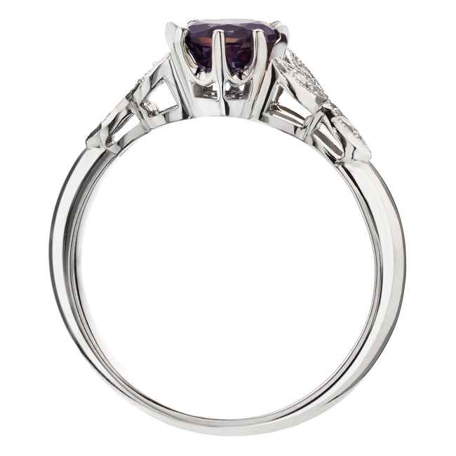 Colour change sapphire ring