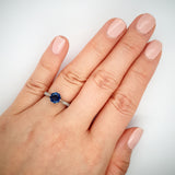 Sapphire ring on hand