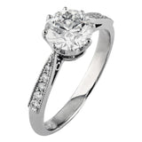 Vintage one carat solitaire ring with diamond band