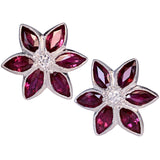 Flower Ruby Earrings
