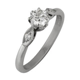 1900s style engagement ring in a floral design made in UK.