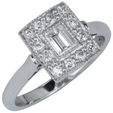 1930s rectangular diamond cluster ring