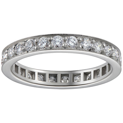 3mm round diamond eternity ring in 18ct white gold