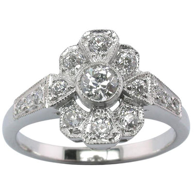 Art Deco Style Diamond Panel Ring