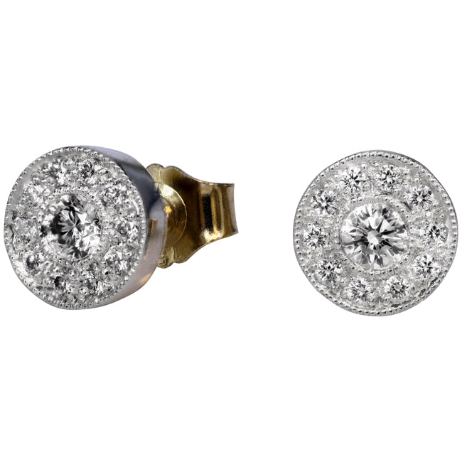 Diamond Cluster Earrings - UK