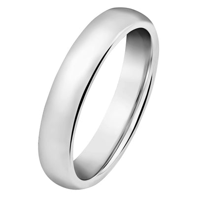 4mm men's platinum court wedding ring